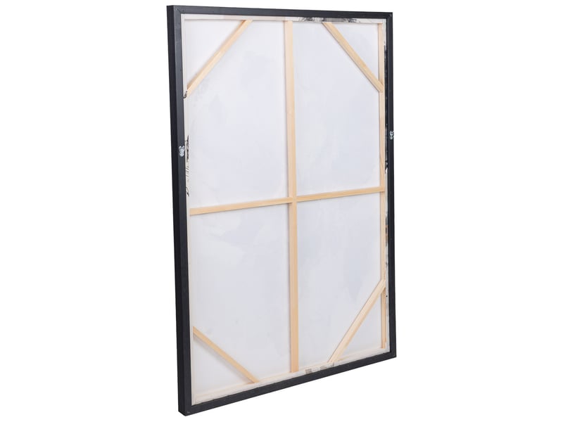  Tableau peint à la main avec cadre en bois rose 83x4x123h cm  - Conforama D