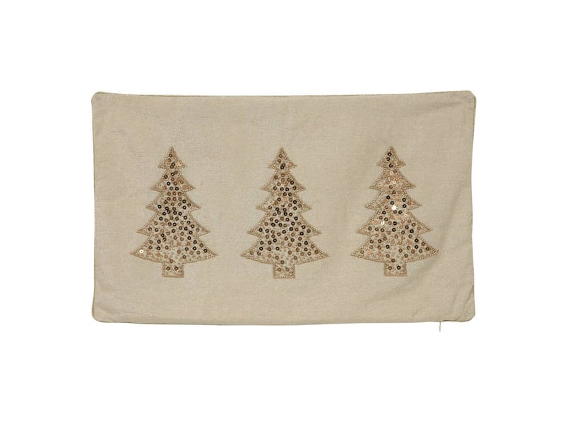  Coussin de noël brodé sapin 50 x 30 cm  - Conforama D