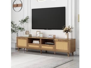 Meuble tv coloris bois clair 200 cm MODENVIE