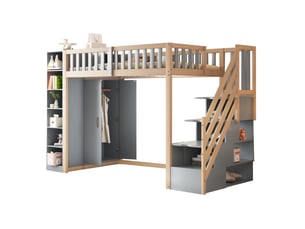 Lit mezzanine 90x200 cm <strong></strong>  <strong></strong> coloris bicolore