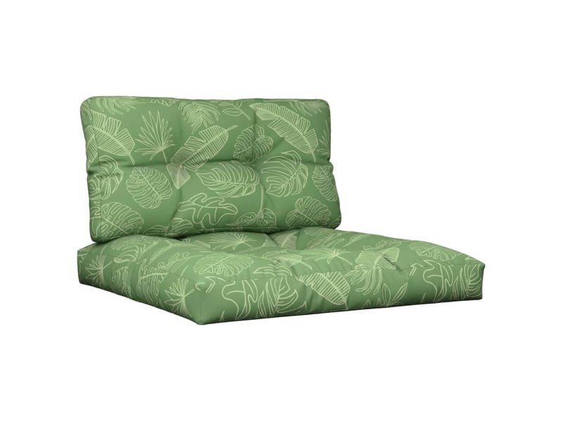  Lot de 2 coussins de palette, coussins de canapé motif de feuilles tissu cf59568  - Conforama A