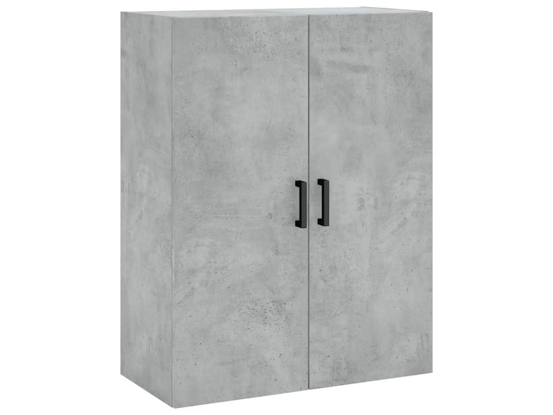  Lot de 2 armoires murales espace de rangement 69,5 x 34 x 90 cm en bois d'ingénierie gris béton 02_0055360  - Conforama C