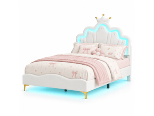 Lit 2 places 140x190 cm YELENARO coloris rose