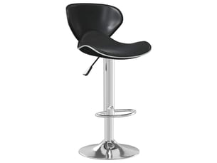 Tabouret de bar, chaise de bar noir similicuir shl74756