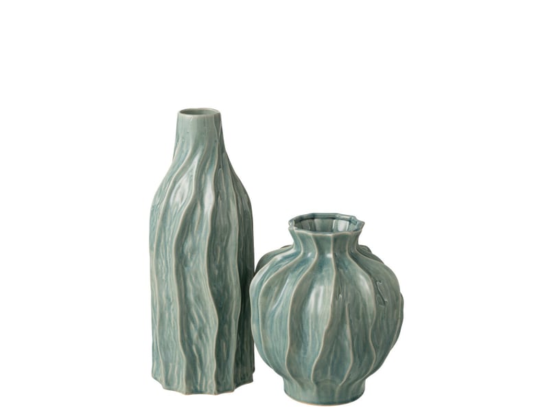  Vase bouteille en porcelaine richard 42cm bleu  - Conforama B