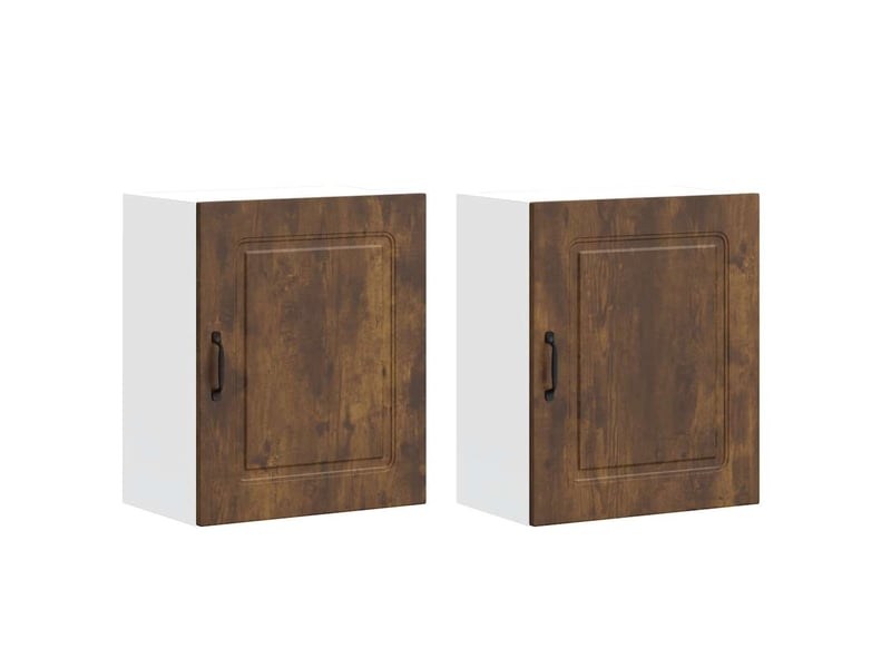 Meuble de rangement, armoires murales de cuisine kalmar en bois d'ingénierie chêne fumé - Conforama A