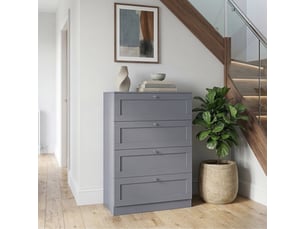 Commode 4 tiroir(s) VIDA DESIGNS 3332183 coloris gris largeur 21.5 cm