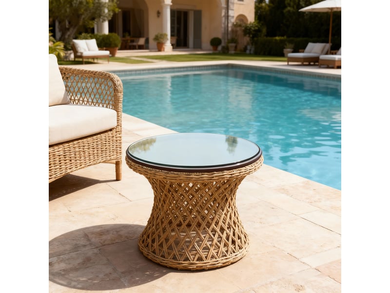  Plateau de table rond en verre trempé, ø46 cm, épaisseur 6 mm, sans montage  - Conforama E