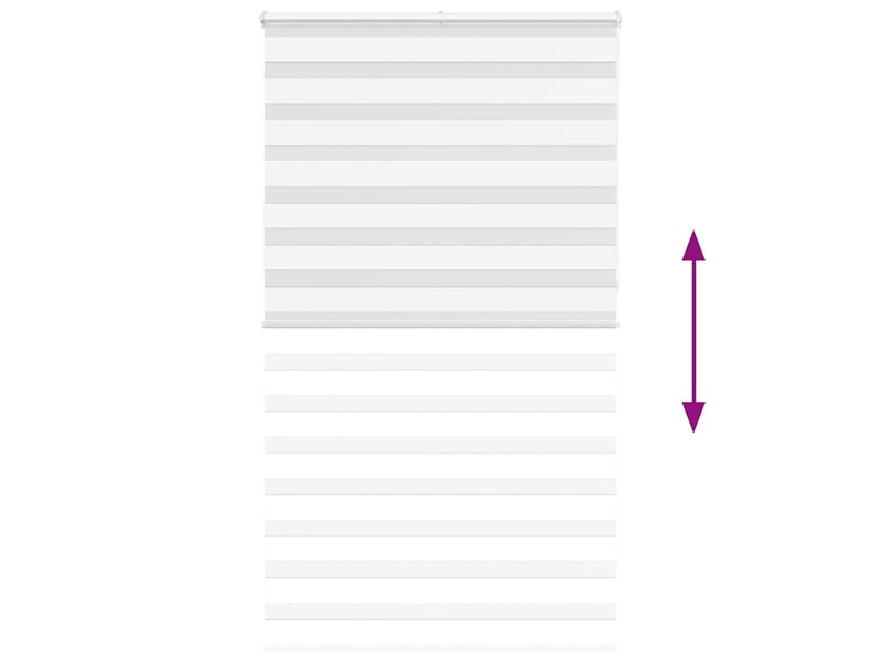  Store zèbre, store de fenêtre blanc 120x230 cm largeur du tissu 115,9cm polyester cf48360  - Conforama E