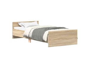 Lit simple 90x200 cm    coloris marron
