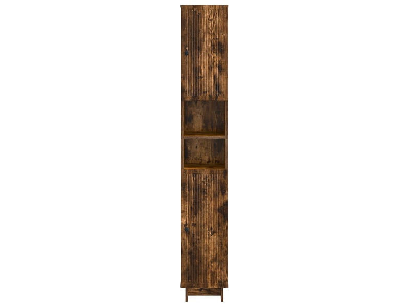 Colonne de salle de bain avec étagère ouverte ede chêne fumé - Conforama D