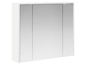 Armoire miroir salle de bain, meuble de rangement blanc 73.5x16x62.5 cm shl5014