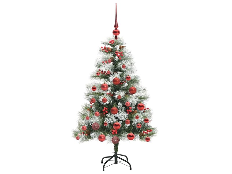  Sapin de noël - arbre de noël artificiel vert et blanc 120 cm  - Conforama D