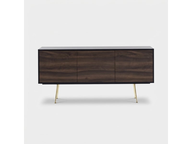 Buffet moderne avec 3 portes sayen - marron - noir  - Conforama C