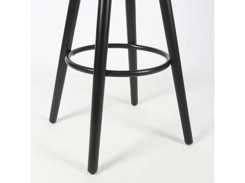 Lot de 4 tabourets de bar en métal et plastique noir 39,5 x 44 x 91 cm 62971 - Conforama E