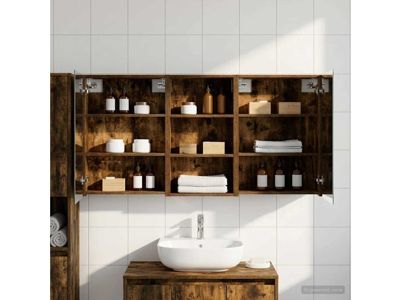  Ensemble de meubles de salle de bain 3 pcs 140x14.5x70 cm shl9436  - Conforama B