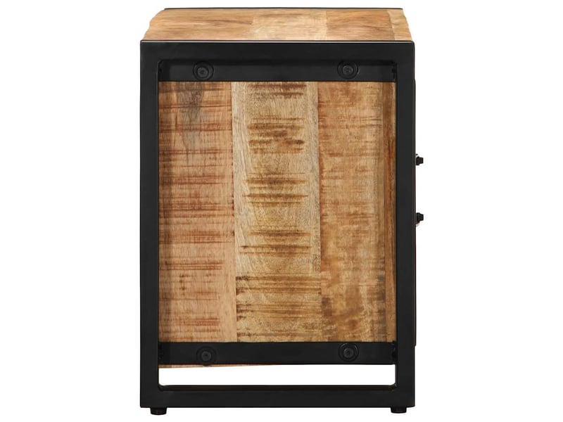  Meuble tv - banc tv - meuble de rangement 80x30x40 cm bois massif de manguier brut  - Conforama D