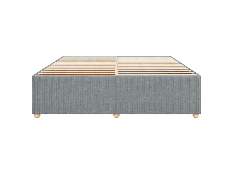  Lit double- lit adulte -  cadre de lit sans matelas gris clair 200x200 cm tissu  - Conforama C