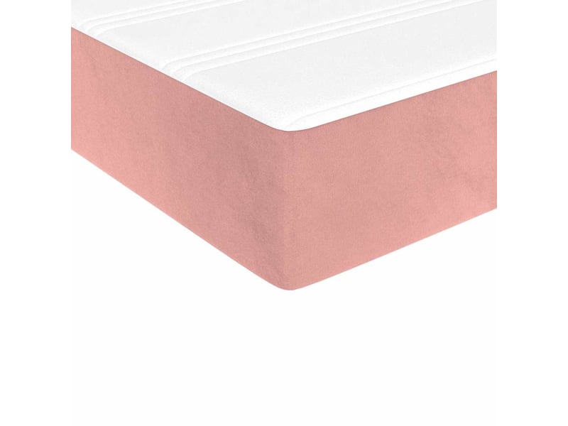  Matelas de lit à ressorts ensachés fermeté moyenne rose 90x190x20 cm velours  - Conforama E