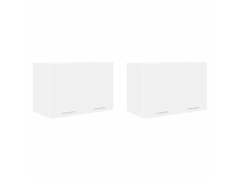  Lot de 2 armoires suspendues modernes pour rangement cuisine 60 x 31 x 40 cm en bois d'ingénierie blanc 02_0053210  - Conforama A