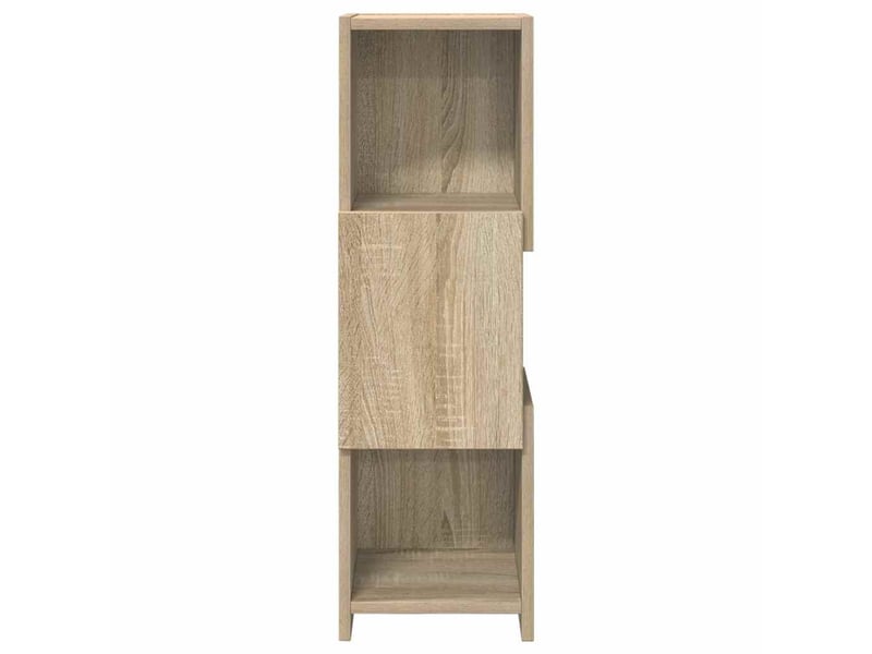  Meuble d'angle, meuble de rangement salon 25,5x25x80cm bois d'ingénierie chêne sonoma  - Conforama D