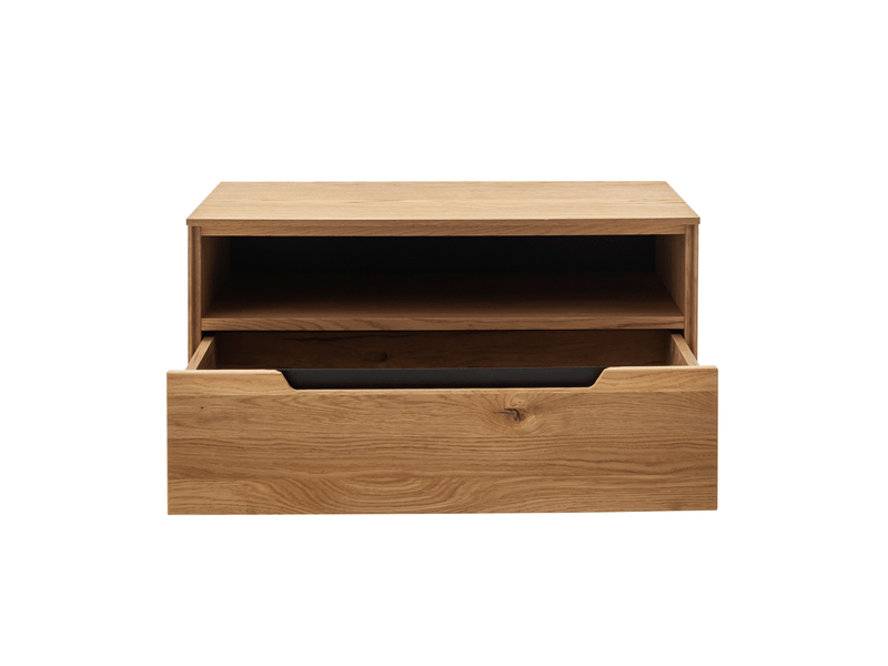  Banc de rangement avec tiroir coloris chêne sauvage - longueur 79 × profondeur 41 × hauteur 41 cm  - Conforama C