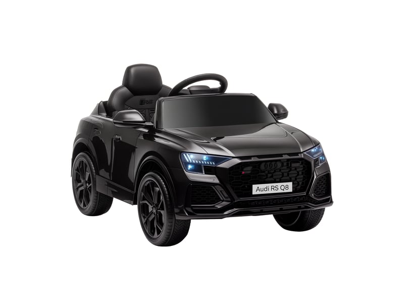  Voiture électrique enfants sous licence audi rs q8, véhicule électrique avec télécommande, usb, bluetooth, noir  - Conforama A
