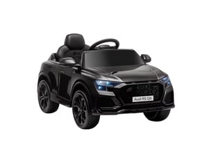 Voiture électrique enfants sous licence audi rs q8, véhicule électrique avec télécommande, usb, bluetooth, noir