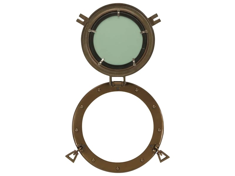  Miroir en forme de hublot mural ø30 cm aluminium et verre cf62790  - Conforama D
