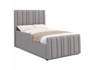 Lit simple 90x200 cm <strong>OKMYHOME</strong> <strong></strong> coloris gris