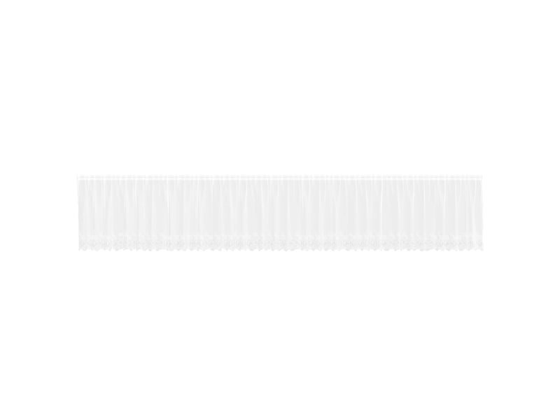  Rideau en dentelle, rideau ajouré, voilage blanc 120 x 900 cm polyester cf43659  - Conforama A