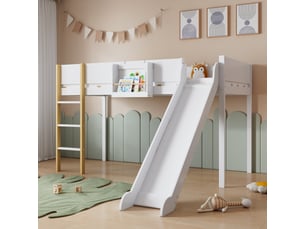 Lit mezzanine 90x200 cm <strong>HAUSS SPOLE</strong> <strong></strong> coloris blanc