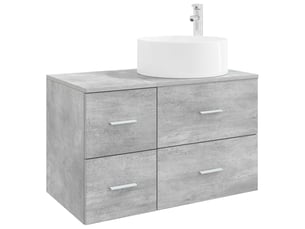 Ensemble de mobilier de salle de bain 2 pc gris béton cf64147
