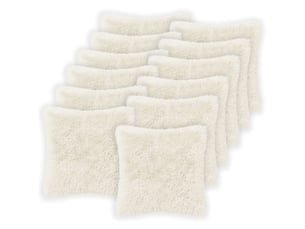 Lot de 2 coussins avec oreiller, coussins décoratifs heerlen blanc fleece pv cf50395