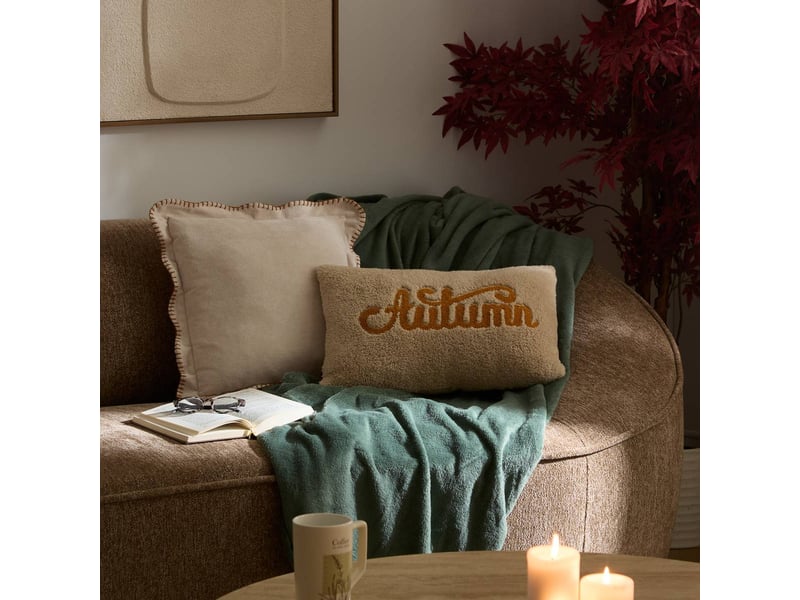  Coussin automne rectangulaire 30x50cm blanc AUTOMNE - Conforama B
