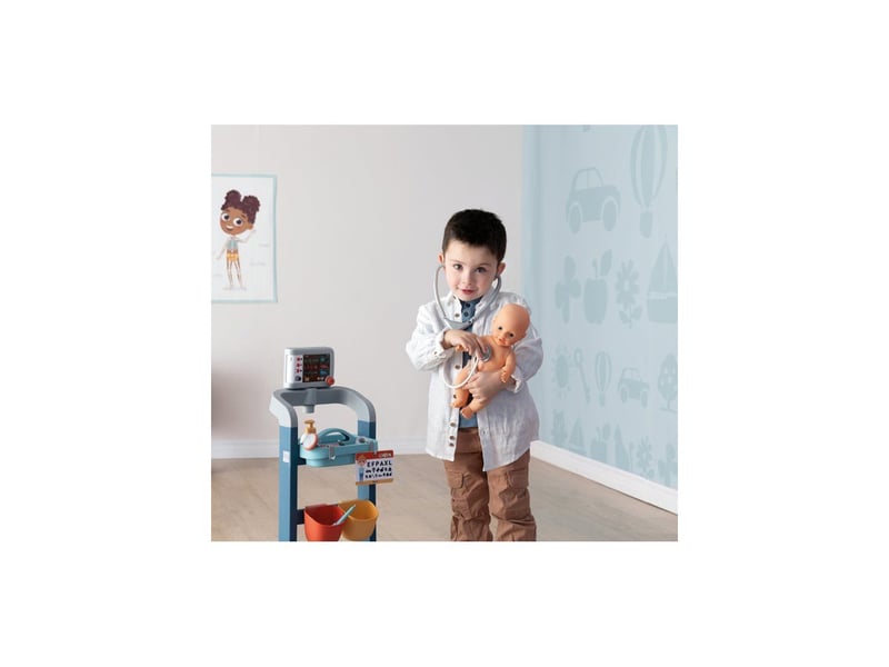  Chariot de jeu medecin smoby medical doctor 12 accessoires avec lumieres et sons SMO3032163402091 - Conforama C