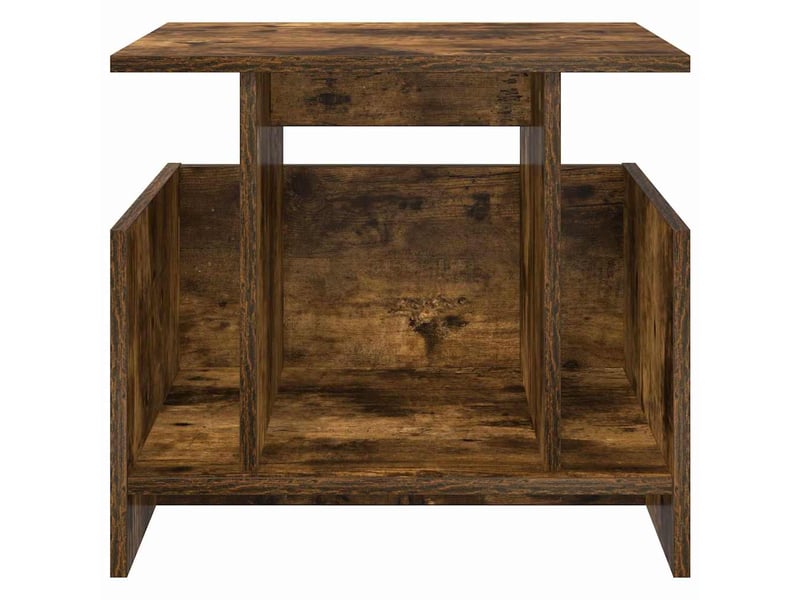 Meuble tv - banc tv - meuble de rangement 50 x 35 x 45 cm chêne fumé bois d'ingénierie  - Conforama E