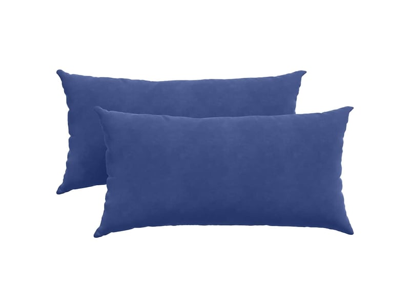 Lot de 2 coussins de canapé, coussins décoratifs bleu police 80 x 40 cm cf59024 - Conforama A