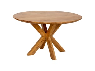 Table de salle à manger en bois marron 130x130x77 cm (hauteur)