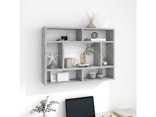 Étagère flottante, étagère murale gris béton 75x16x55 cm bois d'ingénierie cf42354