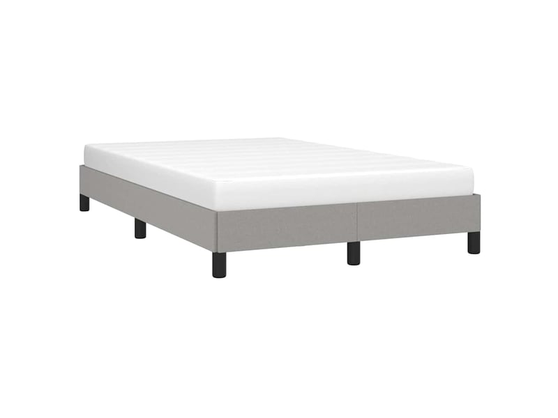  Lit double- lit adulte -  cadre de lit sans matelas gris clair 120x200 cm tissu  - Conforama B