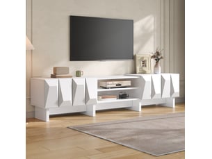 Meuble tv coloris blanc 34 cm <strong>ELVMI</strong>  <strong></strong>