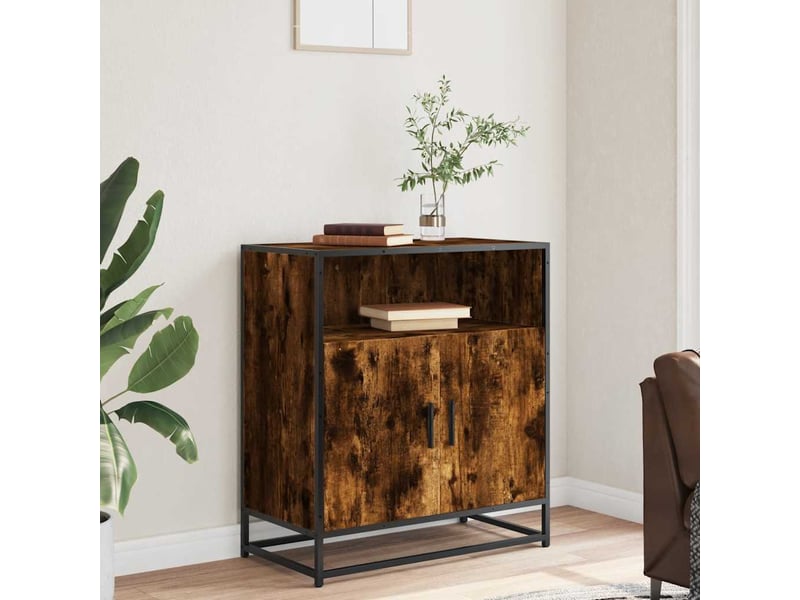  Buffet - bahut - meuble de rangement chêne fumé 68x35x76 cm bois d'ingénierie  - Conforama C