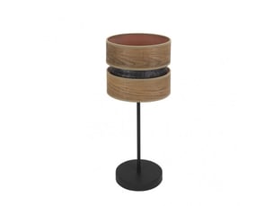 Lampe à poser fabrilamp colet e14 coloris noirbois foncé 43 x 18 x 18 cm