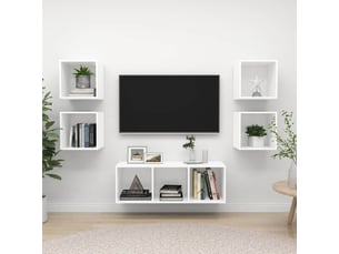 Meuble tv coloris blanc 37 cm <strong></strong>  <strong></strong>