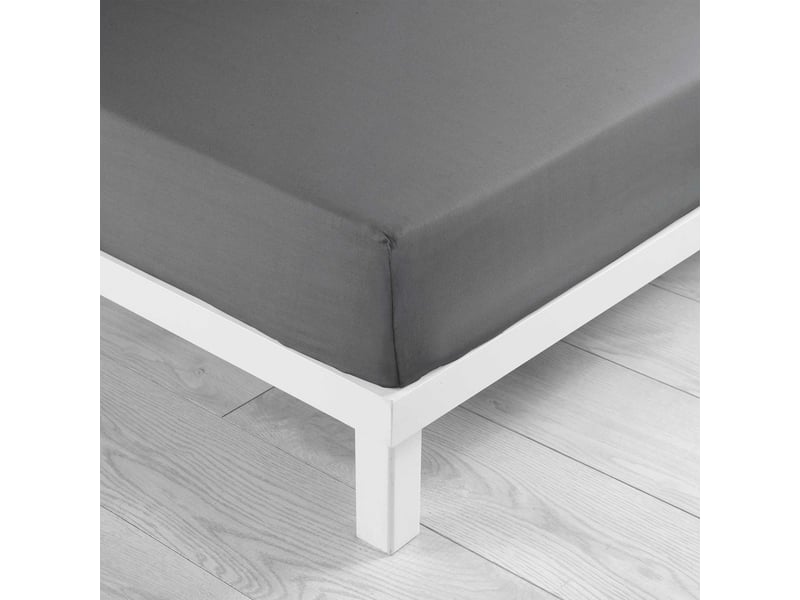  Pack literie protège matelas 140x190 imperméable + drap housse + 2 taies anthracite  - Conforama C