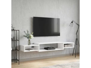 Meuble tv coloris blanc 180 cm <strong></strong>  <strong></strong>