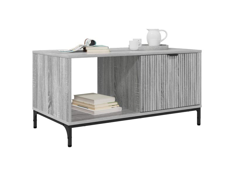 Table basse - table de salon - table à thé gris sonoma 90 x 49 x 46 cm bois d'ingénierie  - Conforama C