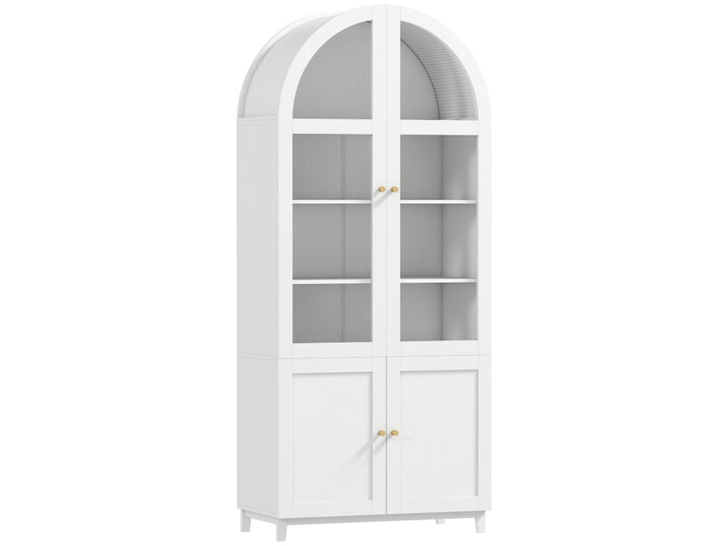  Buffet milagros vaisselier design arche rangement cuisine blanc élégante  - Conforama A