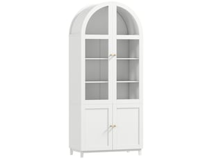 Buffet milagros vaisselier design arche rangement cuisine blanc élégante